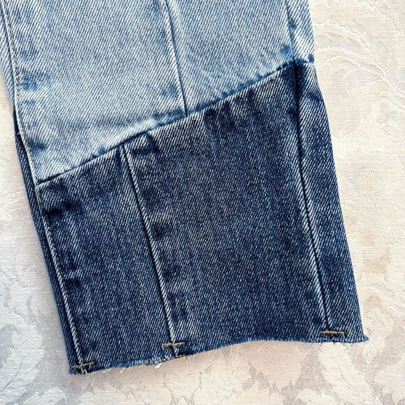 Blank NYC Girls' NWT Fare Warning Color Blocked Cropped Jeans Size 7 Kids New - Picture 4 of 11